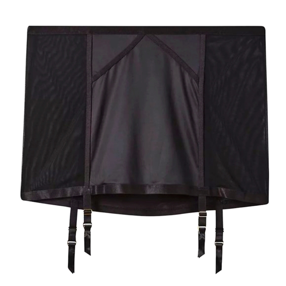 ❤️NWT VINTAGE TORRID LINGERIE - GARTER SKIRT - SATIN BLACK STRAPPY - PLUS SIZE - Picture 8 of 10